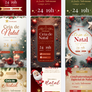 Convite Digital Interativo Natal Ceia Festa Família Whatsapp